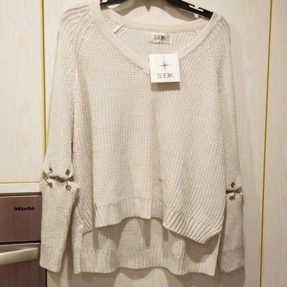 💕LF Seek the Label💕 Chunky Knit Sweater S NWT - Picture 3 of 6